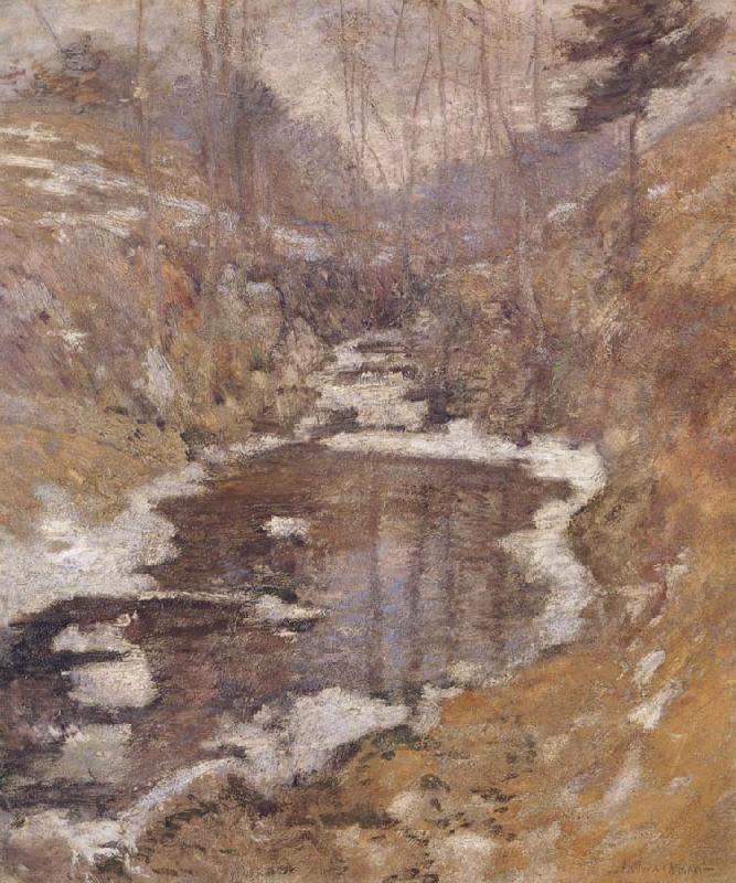John Henry Twachtman Hemlock Pool France oil painting art
